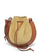 Matchesfashion.com Loewe - Horseshoe Suede And Leather Bag - Womens - Beige Multi