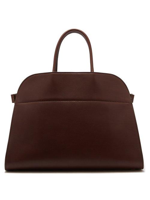 Matchesfashion.com The Row - Margaux 15 Leather Bag - Womens - Burgundy