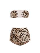 Matchesfashion.com Adriana Degreas - X Charlotte Olympia Leopard Print Bikini - Womens - Leopard