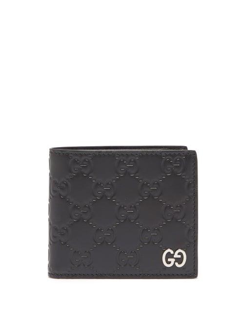 Matchesfashion.com Gucci - Gg-debossed Bi-fold Leather Wallet - Mens - Black