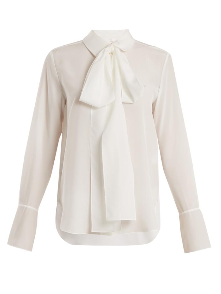 Chloé Tie-neck Silk-crepe Shirt