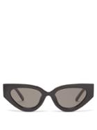 Le Specs - Aphrodite Cat-eye Acetate Sunglasses - Womens - Black