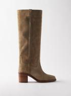Isabel Marant - Seenia Suede Knee-high Boots - Womens - Nude