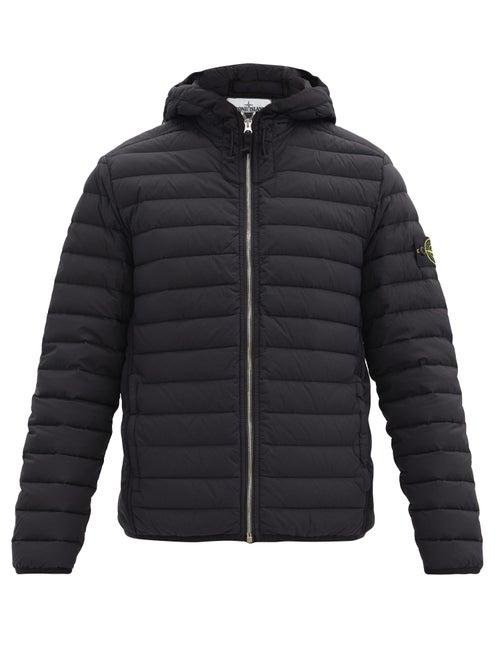 Matchesfashion.com Stone Island - Logo-patch Down-filled Hooded Coat - Mens - Black