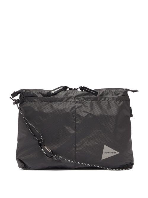 And Wander - Logo-print Ripstop Cross-body Bag - Mens - Black