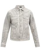 Matchesfashion.com John Elliott - Thumper Jacket Type Iii Distressed Denim Jacket - Mens - Grey