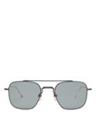 Matchesfashion.com Thom Browne - Mirrored Aviator-frame Sunglasses - Mens - Black