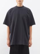 Balenciaga - Strike 1917-print Oversized Cotton-jersey T-shirt - Mens - Black