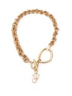Ladies Jewellery Jw Anderson - Logo-pendant Chain Choker - Womens - Gold