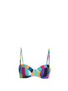 Diane Von Furstenberg Striped Underwired Bikini Top