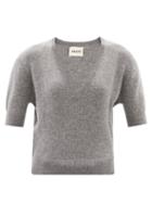Khaite - Sierra V-neck Cashmere-blend Sweater - Womens - Grey