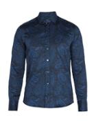 Matchesfashion.com Etro - Paisley Print Cotton Shirt - Mens - Blue