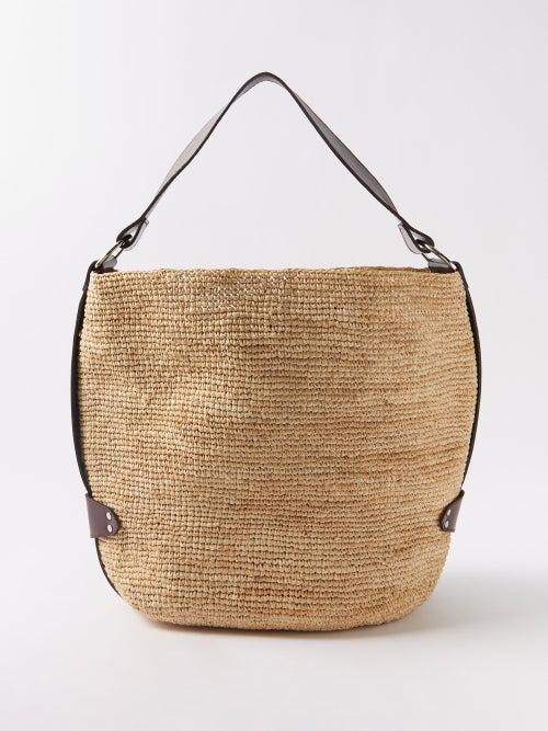 Isabel Marant - Bayia Medium Raffia Shoulder Bag - Womens - Beige
