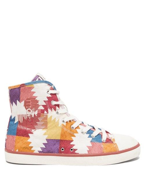 Isabel Marant - Benkeenh High-top Patchwork-print Trainers - Mens - Multi