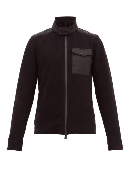 Matchesfashion.com Moncler Grenoble - High Neck Zip Fleece Track Top - Mens - Black