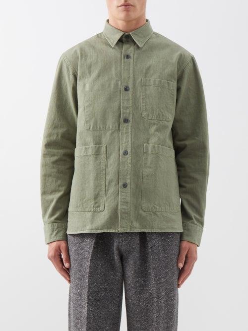Officine Gnrale - Theodore Organic-cotton Overshirt - Mens - Khaki