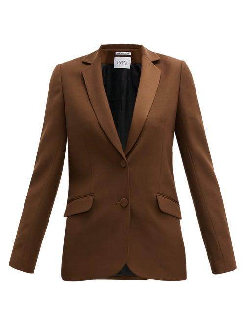 Matchesfashion.com Pallas X Claire Thomson-jonville - Faulkner Single Breasted Wool Blazer - Womens - Brown