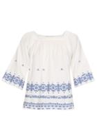 Vanessa Bruno Dalma Square-neck Embroidered Top