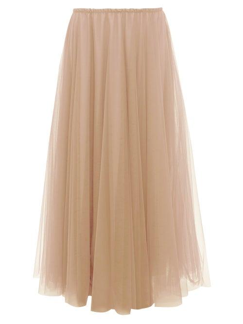 Matchesfashion.com Raey - Elasticated Waist Tulle Maxi Skirt - Womens - Nude