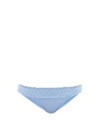 Matchesfashion.com Heidi Klein - Andalucia Smocked Piqu Bikini Briefs - Womens - Blue