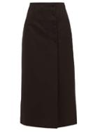 Matchesfashion.com Gucci - Cady Side-button Cotton-blend Canvas Skirt - Womens - Black