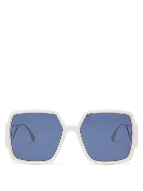 Matchesfashion.com Dior Eyewear - 30montaigne2 Square Acetate Sunglasses - Womens - Ivory