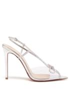 Andrea Wazen - Kay Crystal And Pvc Sandals - Womens - Silver