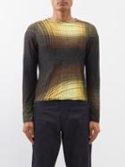 Bianca Saunders - Creng Warp-printed Jersey Top - Mens - Brown Multi