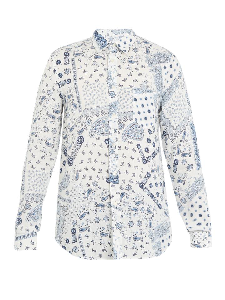 120 Lino Paisley-print Linen Shirt