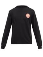 Nicholas Daley - Punches-print Cotton-jersey Long-sleeved T-shirt - Mens - Black