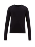 Matchesfashion.com Bottega Veneta - Monogram-intarsia Cashmere Sweater - Mens - Navy