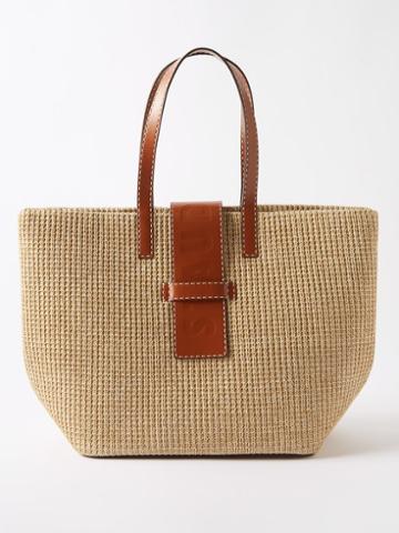Staud - Mercato Faux-raffia Tote Bag - Womens - Beige