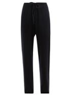 Extreme Cashmere - No.142 Run Stretch-cashmere Wide-leg Track Pants - Womens - Navy