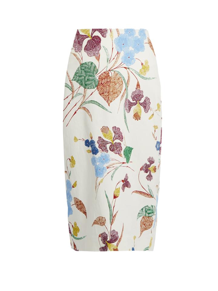 Diane Von Furstenberg Ampre-print Stretch-cotton Pencil Skirt