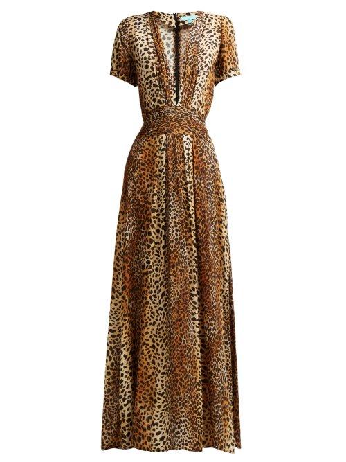 Matchesfashion.com Melissa Odabash - Lou Cheetah Print Maxi Dress - Womens - Leopard