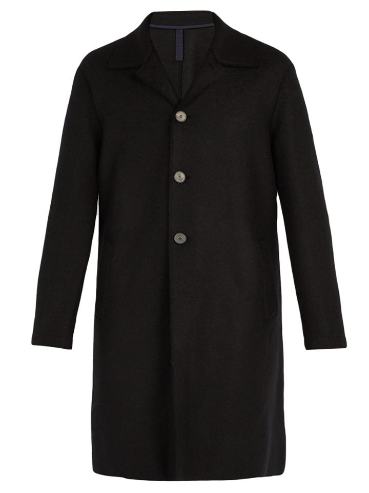 Harris Wharf London Single-breasted Pressed Wool Overcoat