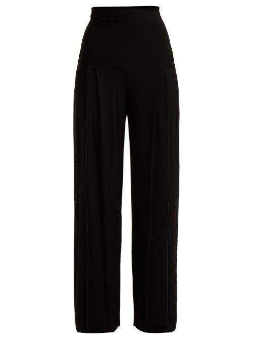 Matchesfashion.com Norma Kamali - High Waisted Trousers - Womens - Black