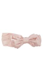 Matchesfashion.com Maison Michel - Betty Bow Silk Blend Satin Headband - Womens - Pink