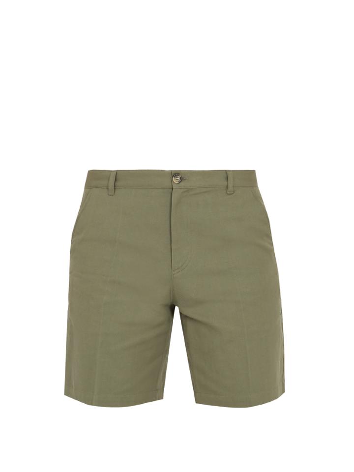A.p.c. Cotton And Linen-blend Shorts