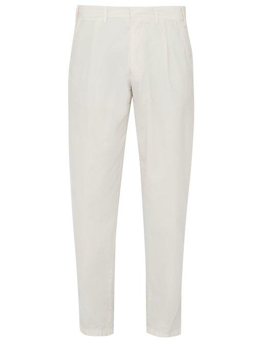Matchesfashion.com The Gigi - Santiago Mid Rise Tapered Cotton Trousers - Mens - Beige