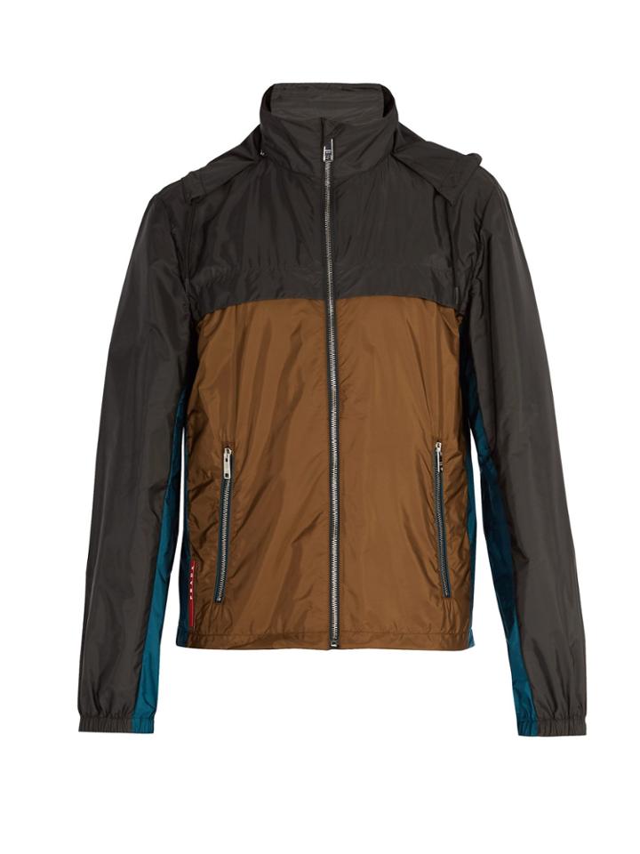 Prada Contrast-panel Nylon Jacket