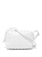 Bottega Veneta - Loop Small Intrecciato-leather Cross-body Bag - Womens - White