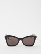 Balenciaga Eyewear - Weekend Butterfly Acetate Sunglasses - Womens - Black Grey