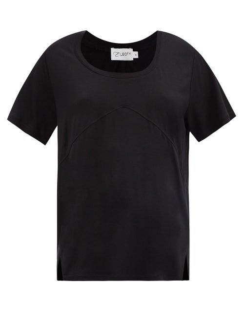 Ladies Activewear Ernest Leoty - Blanche Panelled Jersey T-shirt - Womens - White