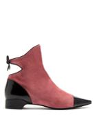 Fabrizio Viti Cut-out Detail Flat Suede Ankle Boots