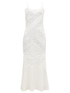 Matchesfashion.com Sir - Aries Chantilly-lace Silk-charmeuse Slip Dress - Womens - White