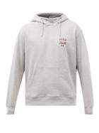 Nudie Jeans - Franke Logo-print Organic-cotton Hooded Sweatshirt - Mens - Grey