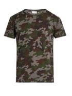Saint Laurent Camouflage-print Cotton-jersey T-shirt
