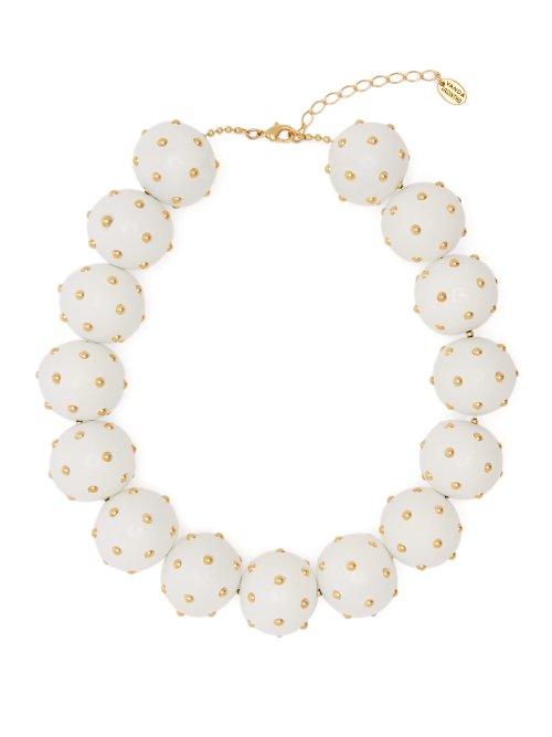 Matchesfashion.com Vanda Jacintho - Studded Bead Necklace - Womens - White