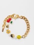 Joolz By Martha Calvo - Showstopper Bead & 14kt Gold-plated Bracelet - Womens - Gold Multi